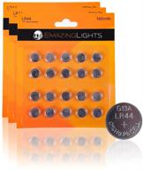 батарейки emazinglights lr44 1.5v алкалиновые плоские элементы (упаковка 60 штук): ag13 357 303 sr44 логотип