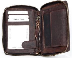 img 2 attached to Durable and Stylish Genuine Leather Wallet with Secure Zipper