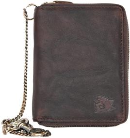 img 4 attached to Durable and Stylish Genuine Leather Wallet with Secure Zipper