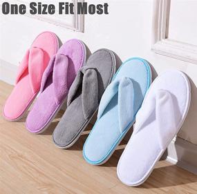 img 1 attached to Тапочки Eucoz одноразовые многоразовые разноцветные - Translate into Russian this product title: "Eucoz Slippers Washable Disposable Multicolor