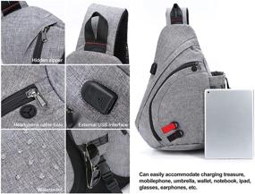 img 1 attached to 🎒 AmHoo Backpack Crossbody Shoulder Daypack: Versatile and Stylish Travel Companion