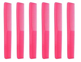 img 3 attached to 🔍 Krest Cleopatra 7 Inch Barber Cutting Comb: Flat Back Styler Comb, Neon Pink Color, Numbered Ruler, 6-Pack