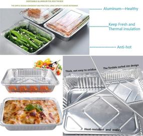 img 1 attached to 🔥 Efficient Aluminum Rectangular Disposable Roasting Broiling Solution