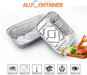 img 2 attached to 🔥 Efficient Aluminum Rectangular Disposable Roasting Broiling Solution