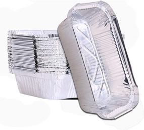 img 4 attached to 🔥 Efficient Aluminum Rectangular Disposable Roasting Broiling Solution