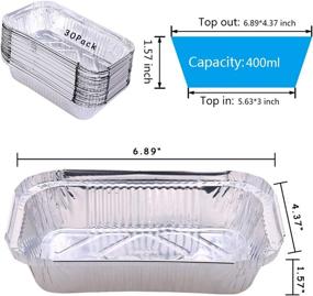 img 3 attached to 🔥 Efficient Aluminum Rectangular Disposable Roasting Broiling Solution