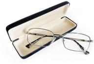 👓 kiyojin silver metal wire frame reading glasses with blue light blocking for computer work - complete with eyeglasses case and spring hinges (1.25 power) for men and women logo