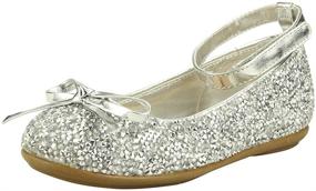 img 4 attached to 👠 Metallic Glitter Strap Doll Maker Girls' Flat Shoes