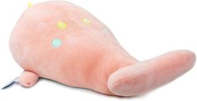 img 1 attached to 🦄 Vintoys Plush Hugging Pillow Soft Narwhal Unicorn Whale Stuffed Animal Doll Pink - 21" Fish Toy