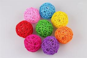 img 1 attached to USFEEL 10pcs Handmade Wicker Rattan Balls: Decorative Crafts for Garden, Wedding, and Parties - Vase Fillers, Rabbit & Bird Toys