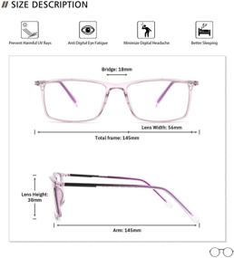 img 1 attached to 👓 Gaoye Square Blue Light Blocking Glasses for Men and Women - Anti UV Computer Gaming Eye-Glasses with Fashionable Fake Frames