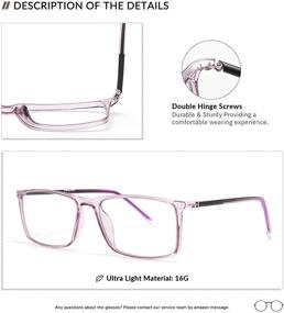 img 2 attached to 👓 Gaoye Square Blue Light Blocking Glasses for Men and Women - Anti UV Computer Gaming Eye-Glasses with Fashionable Fake Frames