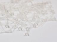 безникелевые невидимые пластиковые пустые серьги с шпилькой и маленькой головкой, с застежкой-гайкой - 3 мм. логотип
