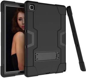 img 4 attached to Rugged Bingcok Case for Galaxy Tab A7 10.4 2020: Heavy Duty Shockproof Protection Cover-SM-T500/T505/T507 (5-Black)