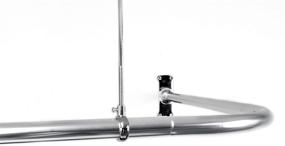 img 1 attached to 🚿 Hudson Brass Works WO L-Shape Shower Curtain Rod, Chrome Finish, 61.5 x 25.75 x 24 inches