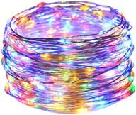 twinkle star 33ft 100 led silver wire string lights fairy string lights battery operated led string lights for christmas wedding party home holiday decoration (multicolor) логотип