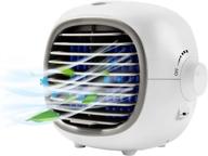 jaff personal space air conditioner: portable mini air cooler for desk, home, office (white) logo