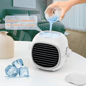 img 2 attached to Jaff Personal Space Air Conditioner: Portable Mini Air Cooler for Desk, Home, Office (White)