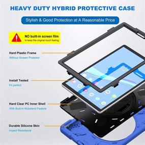 img 2 attached to 📱 Shock-Resistant Rugged Case with Strap for Lenovo M10 Plus Tablet (2020 2nd Gen), Blue