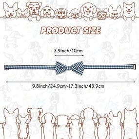 img 3 attached to 🐾 Saintrygo 12-Piece Plaid Dog Bow Ties: Adjustable Pet Bow Ties for Stylish Cats and Dogs - Classic Plaid Grooming Accessories