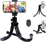 flexible phone tripod with bluetooth remote for iphone 12/11/x/xs, samsung s20/s10, android dslr camera logo