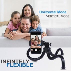 img 3 attached to Flexible Phone Tripod with Bluetooth Remote for iPhone 12/11/X/Xs, Samsung S20/S10, Android DSLR Camera