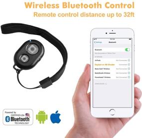img 2 attached to Гибкий телефонный штатив с Bluetooth-пультом управления для iPhone 12/11/X/Xs, Samsung S20/S10, Android DSLR-камеры.