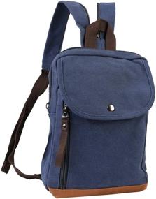 img 4 attached to Canvas Backpacks Packback Daypack 181002 Brown Backpacks for Casual Daypacks