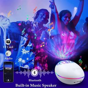 img 2 attached to 🌊 Bluetooth Ocean Wave Projector Lamp: 7 Color Mode, Music, Timer, Remote Control - Perfect Gift for Baby, Kids, Children