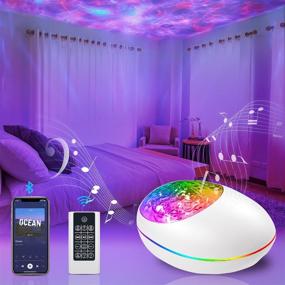 img 4 attached to 🌊 Bluetooth Ocean Wave Projector Lamp: 7 Color Mode, Music, Timer, Remote Control - Perfect Gift for Baby, Kids, Children