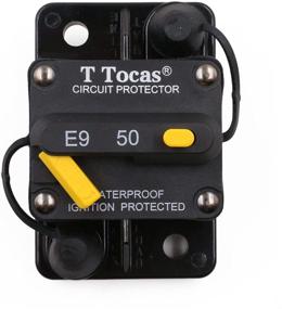 img 4 attached to ⚡ T Tocas 50 Amp Circuit Breaker with Manual Reset Switch for Boat Marine RV Yacht Battery Trailer Bus Truck, 12V - 48V DC, Waterproof (50A)