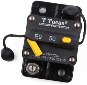 img 3 attached to ⚡ T Tocas 50 Amp Circuit Breaker with Manual Reset Switch for Boat Marine RV Yacht Battery Trailer Bus Truck, 12V - 48V DC, Waterproof (50A)