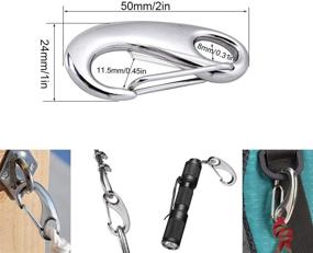 img 3 attached to Abimars Stainless Carabiner Keychain Tactical