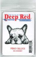 deep red french bulldog rubber logo