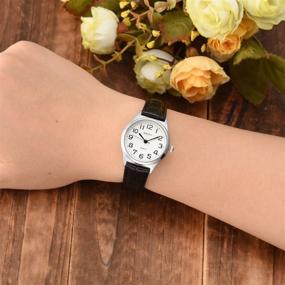 img 3 attached to ⌚ Top Plaza Womens Leather Watch: Fashionable Roman Numerals Quartz Ladies Black Wrist Watch for Casual & Dressy Style