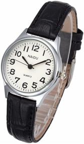 img 4 attached to ⌚ Top Plaza Womens Leather Watch: Fashionable Roman Numerals Quartz Ladies Black Wrist Watch for Casual & Dressy Style