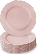 🍽️ blush vintage tableware collection, set of 10 dessert plates logo