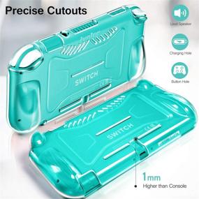 img 2 attached to iVoler Protective TPU Case for Nintendo Switch Lite 2019 with 🎮 2 Pack Tempered Glass Screen Protectors, Shock-Absorbent Grip Cover, Anti-Scratch Design, HD Clear