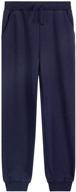 🩳 comfortable & stylish: unacoo fleece sweatpants for boys – perfect casual & active clothing! logo