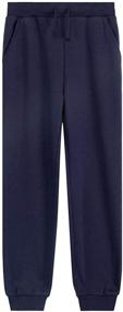 img 4 attached to 🩳 Comfortable & Stylish: UNACOO Fleece Sweatpants for Boys – Perfect Casual & Active Clothing!