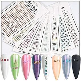 img 1 attached to Holographic Letter Nail Art Stickers: Stunning Alphabet Nail Decals for Women and Girls – DIY Manicure Tips, Salon Quality at Home!