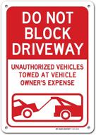 🛑 weatherproof no parking sign for unobstructed driveways логотип