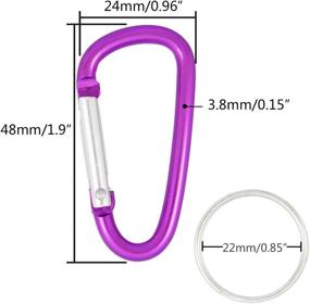 img 1 attached to 🔗 QY 10PCS 1.91 Inch Long Colored Spring Snap Hooks: Premium Aluminum Alloy Keychain Clips With Keyring D Shape