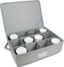 img 3 attached to Versatile 12 Cup China Storage - Ideal for Coffee Mugs, Tea Cups, or Bulbs