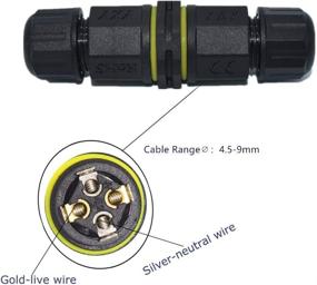 img 2 attached to 💦 Waterproof Junction Connector: Straight Connector for Seamless Outdoor Connections