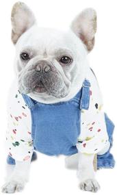 img 3 attached to Leowow Pet Dog Denim Clothes: Stylish Cowboy 🐶 Overalls for Small Dogs - Classic Vintage Puppy Apparel