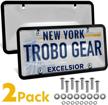 trobo license plate frames and covers combo logo