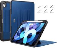 📱 ztotopcases new ipad air 4 case 10.9 inch 2020: full body protection, 6 magnetic stand, pencil holder, auto wake/sleep, blue logo