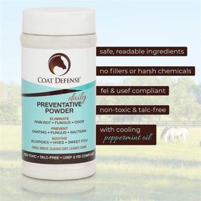 img 2 attached to 🐴 Coat Defense Equine Daily Preventative Powder - Effective and Safe Treatment for Sweet Itch, Skin Funk, Scratches, and Rain Rot - 8 oz Dry Shampoo Formula with All-Natural Ingredients