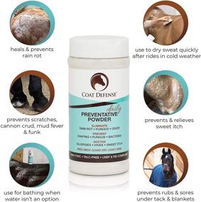 img 3 attached to 🐴 Coat Defense Equine Daily Preventative Powder - Effective and Safe Treatment for Sweet Itch, Skin Funk, Scratches, and Rain Rot - 8 oz Dry Shampoo Formula with All-Natural Ingredients